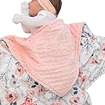 Baby Double Layer Soft Plush Minky Blanket With Dotted Backing for Boys Girls - Toddler Newborn Shower Gift (Blossom, 30 X 40 Inch)