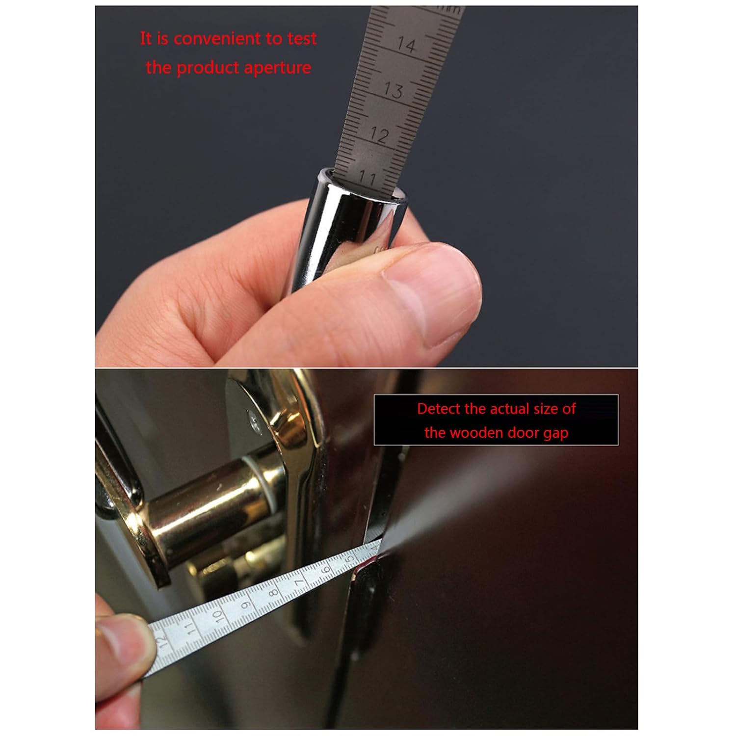 Ruler Taper Gauge Depth Ruler Feeler Inner Diameter Measurement Tools StainlessSteel Hole Inspection Taper Gauges Set Tool Stainless Steel Feeler Gauge Conical Gaugs