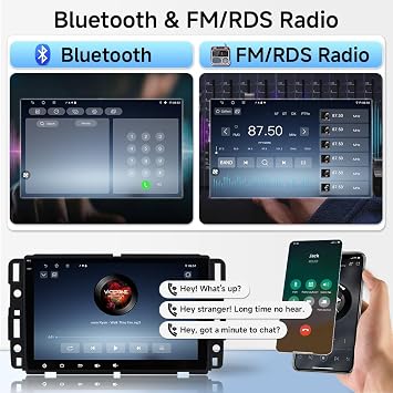 Car Stereo for Chevy Silverado GMC Sierra 2007-2013 - Wireless CarPlay | Android Auto, Android 15, 4GB+64GB, 8 1280800 HD Touchscreen, Wi-Fi 6, Bluetooth 5.4, DSP Audio, GPS & Backup Camera