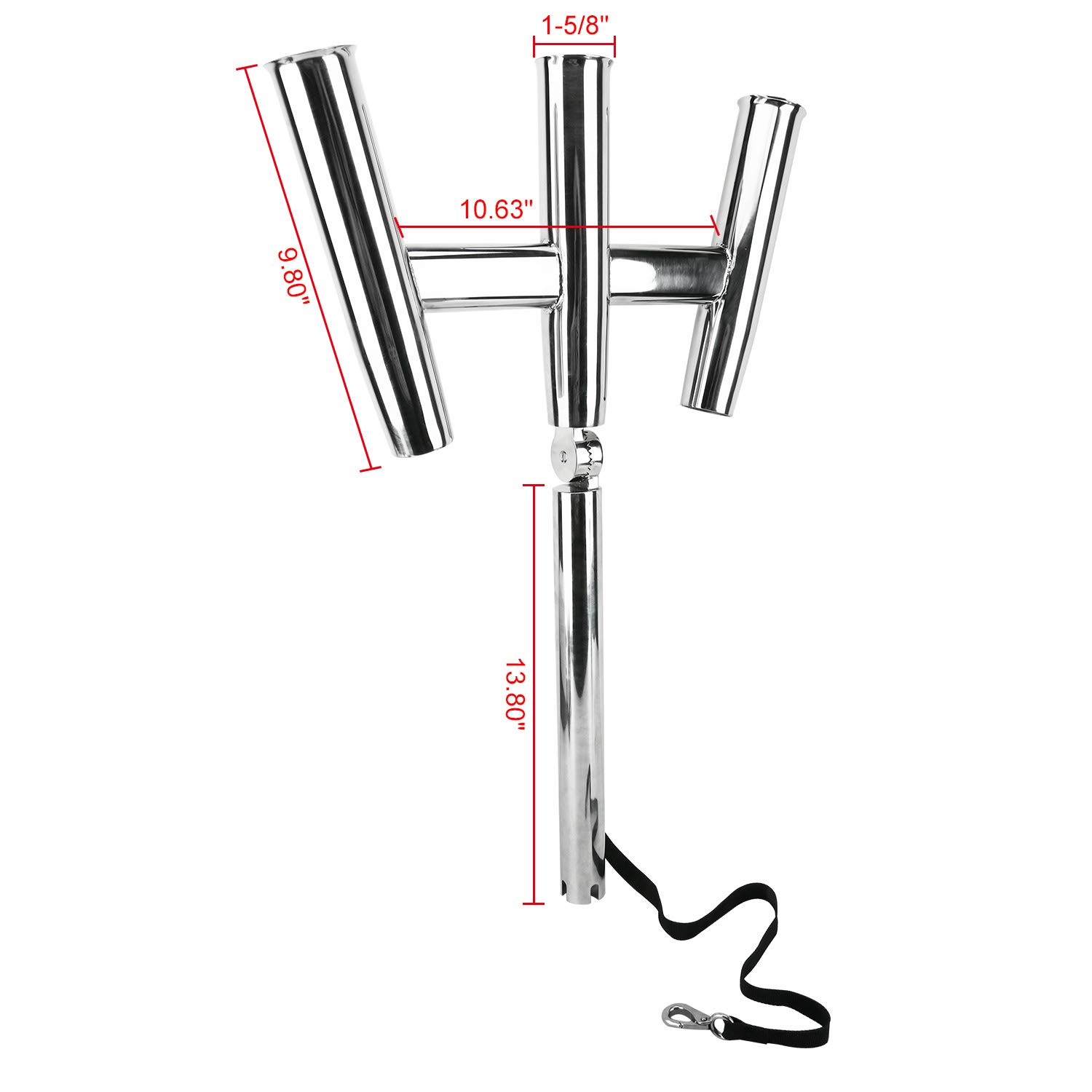 SUP Angler Elite Support universel amovible pour planche à pagaie avec deux supports de canne à pêche STS et support de téléphone étanche avec accessoires interchangeables