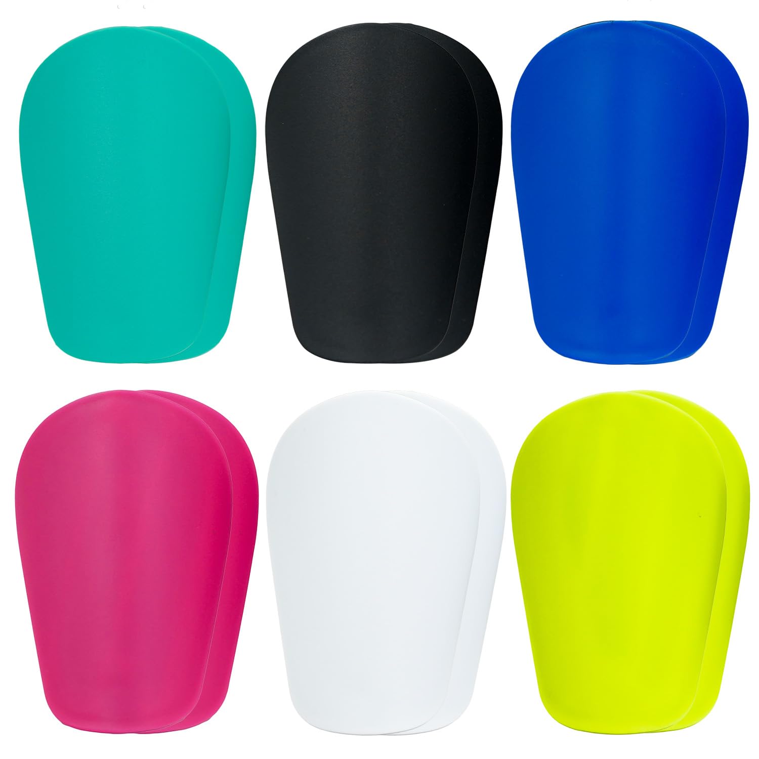 Dee Plus Toddler Shin Guards for Kids Ages 1-3, Mini 9.5x6cm Shin Pads for Soccer & Play, Soft & Lightweight Leg Protection, 6 Colors, 1/2/6 Pairs Options (1 Pair Fluorescent)