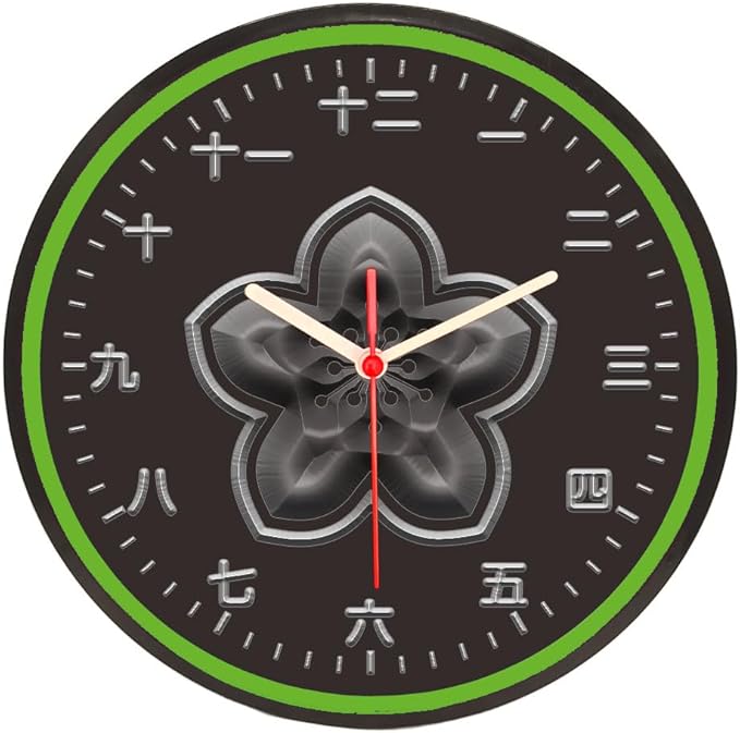 Newstarsign 25ck1026 Japanese Kanji Cherry Blossom Home Décor Living Room Round Flexible Neon Wall Clock (Yellow) photo 3