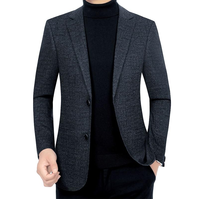 Suit Jacket Mens Gray Blazers Lightweight Sport Coats Casual Two Buttons Notched Lapel Suit Jacket for Prom Homecoming