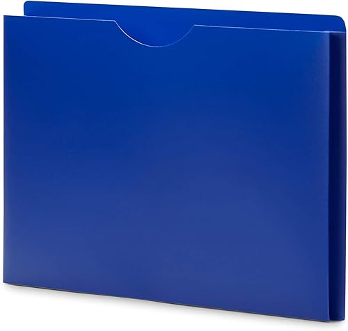 Miniatura 7 de Blue Summit Supplies Archivadores de polietileno, tamaño carta, pestaña de corte recto, cubiertas de archivos expandibles con bolsillo expandible de
