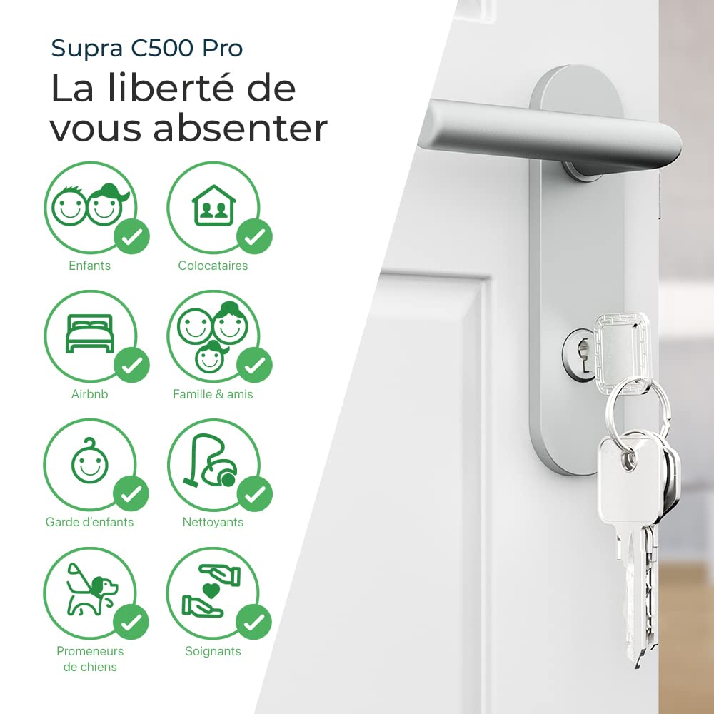 KeySafe Coffre-fort à clés - SUPRA C500 Pro (2ème génération) - Dispositif de stockage de clés extérieur de haute sécurité, préféré par la police.