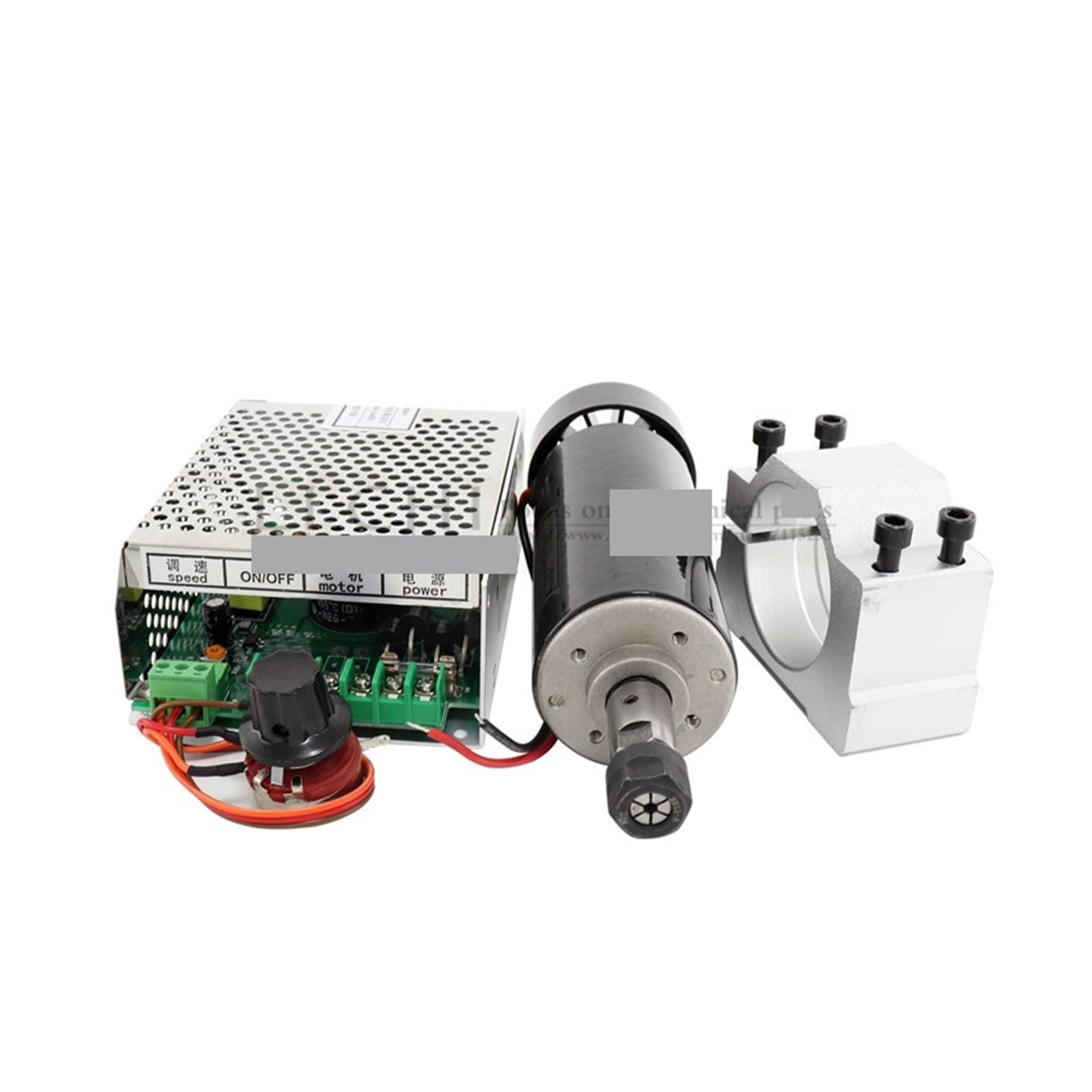 Mooilko Pcakage5 500W Air Cooled Spindle Motor +13Pcs Er11 Chuck + 52Mm Clamps + Power Supply Speed Governor Smooth Running(Pcakage5)