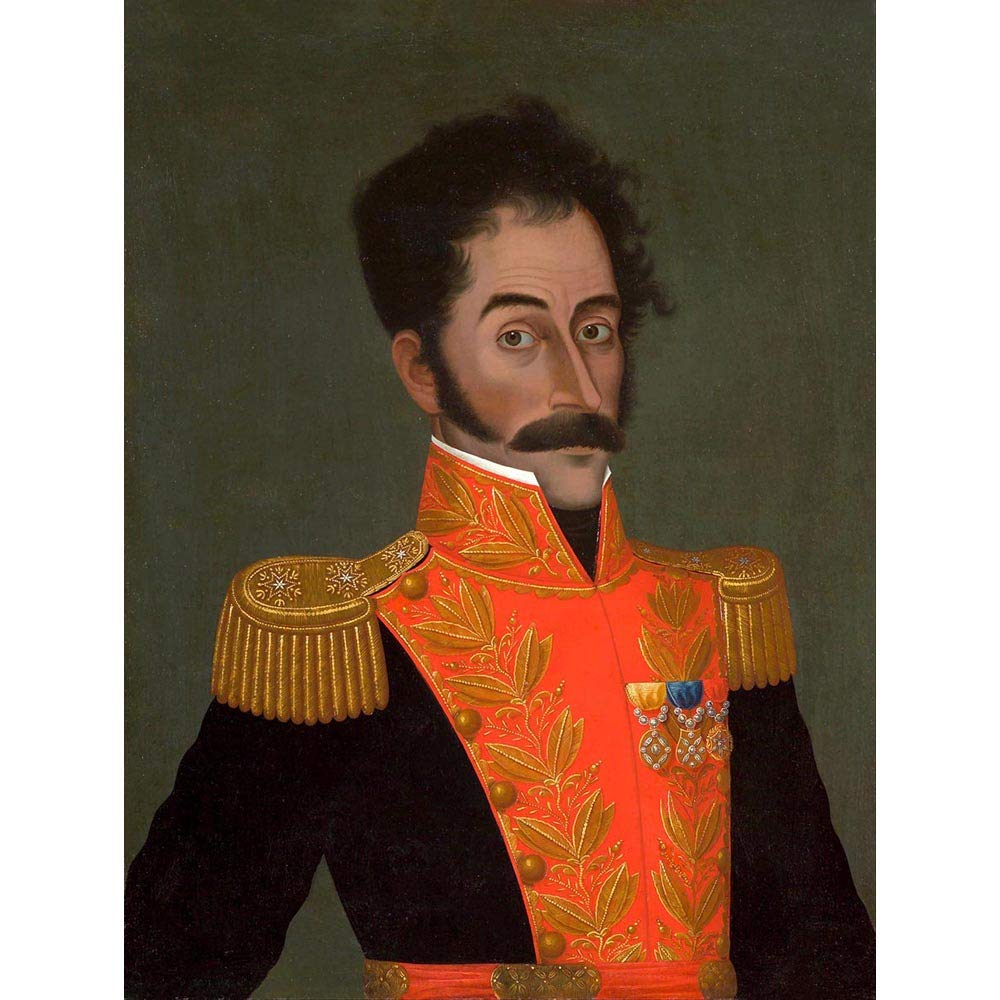 Wee Blue Coo Painting De Castro Portrait Liberator Simon Bolivar Art Print Poster Wall Decor 12X16 Inch