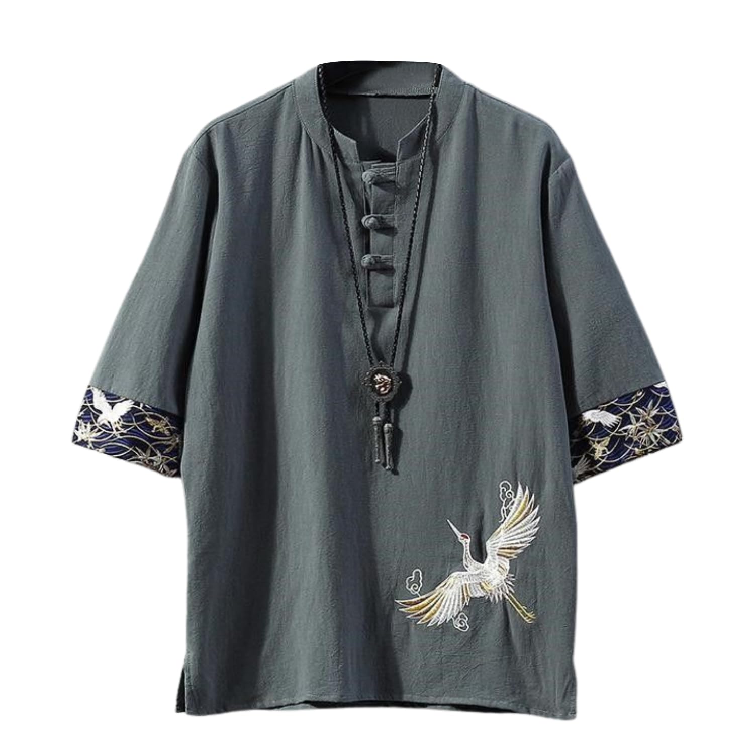 [foveitaa] メンズ 夏服 シャツ Tシャツ リネン シャツ 半袖 綿麻…