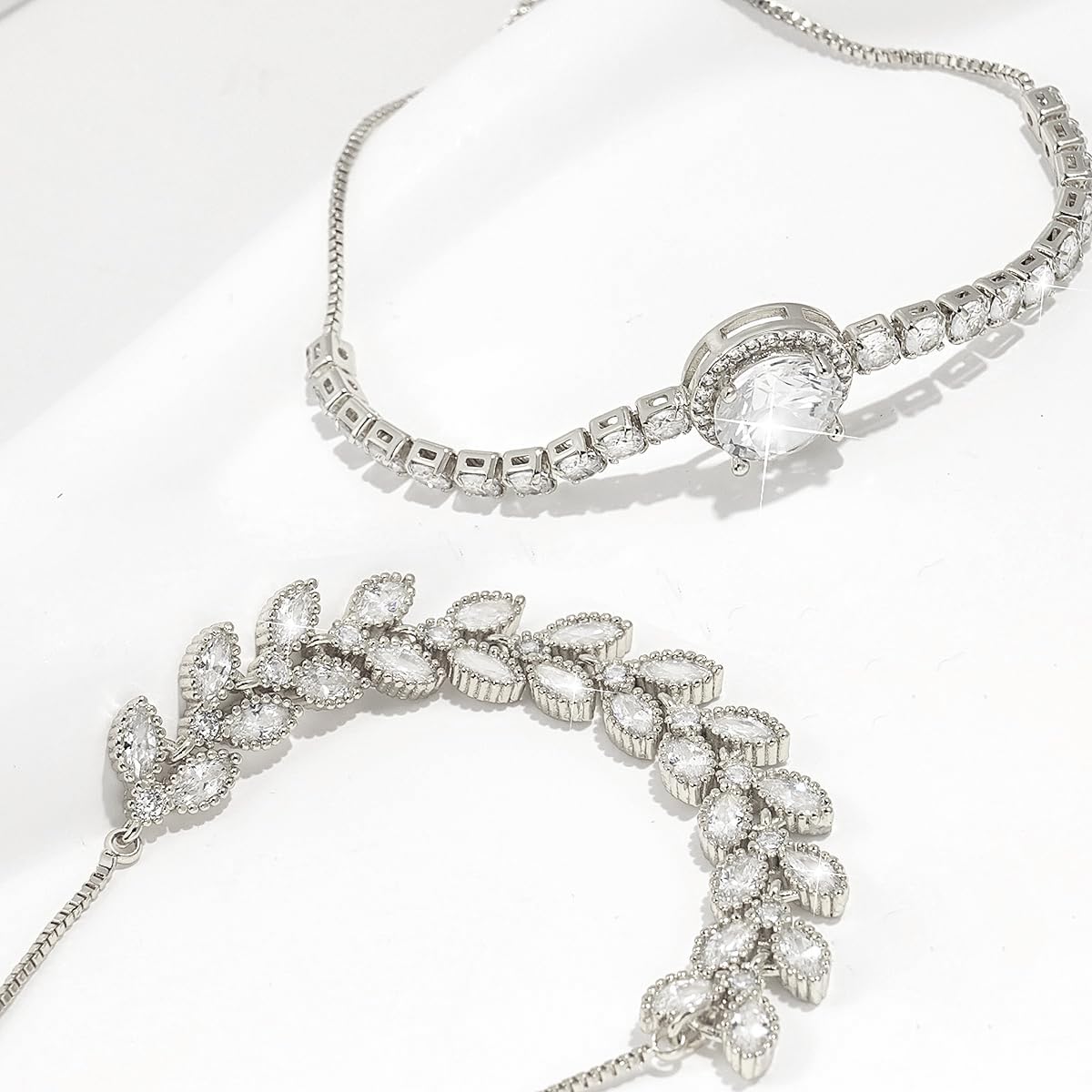 Suyi Tennis Bracelet Cubic Zirconia Bracelet Gold/Silver Plated Bracelets for Women - Image 6