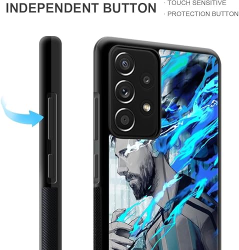 Miniatura 3 de Henok Funda compatible con Samsung Galaxy A53 5G, Y A1 Jugador de Fútbol Diseño Retro con Antideslizante a prueba de golpes Protector de PC