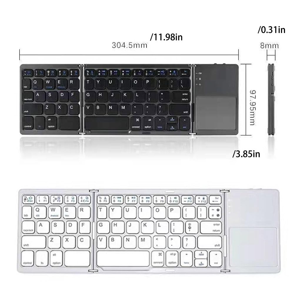 2 set di tastiera da gioco ABS portatile pieghevole ricaricabile 64 tasti Bluetooth compatibile Computer Tablet cellulare tastiera grigio scuro