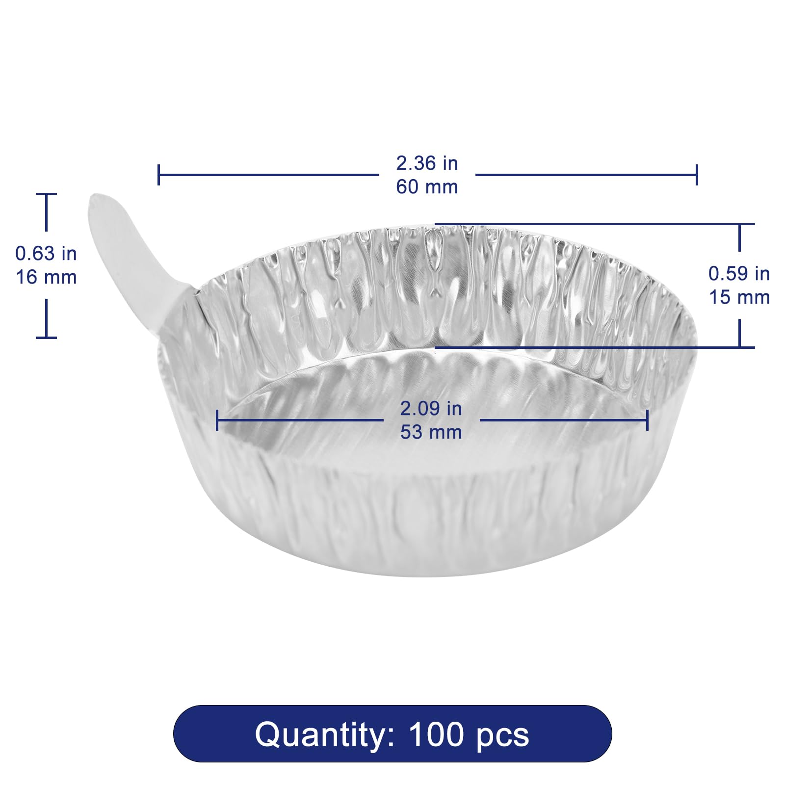 Labasics Paniers de Pesée Aluminium avec Poignées, Pesée Solide et Manipulation Échantillons Laboratoire, 100 Unités, Moyenne
