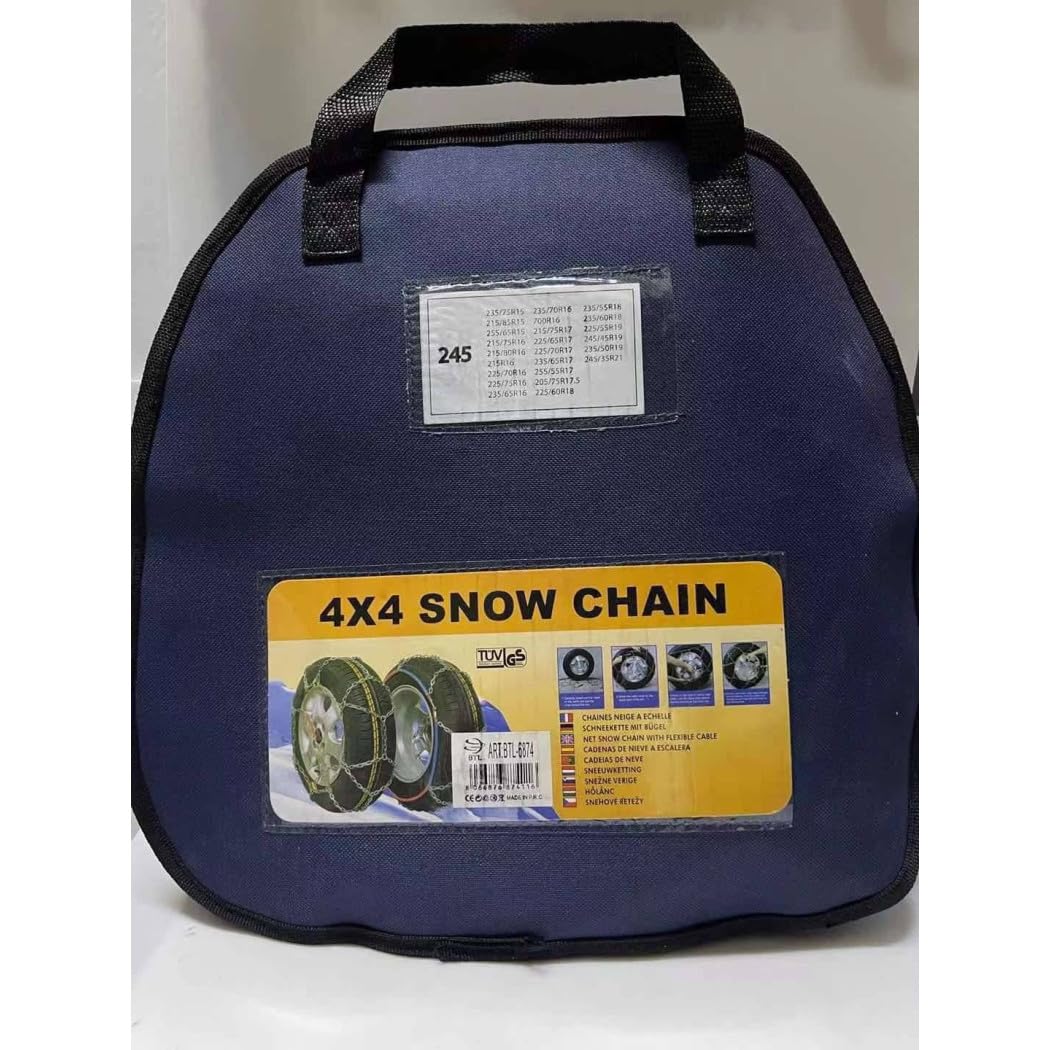 Trade Shop - Catene da Neve per Auto Gruppo 245 Pneumatici Facili da Montare Omologate