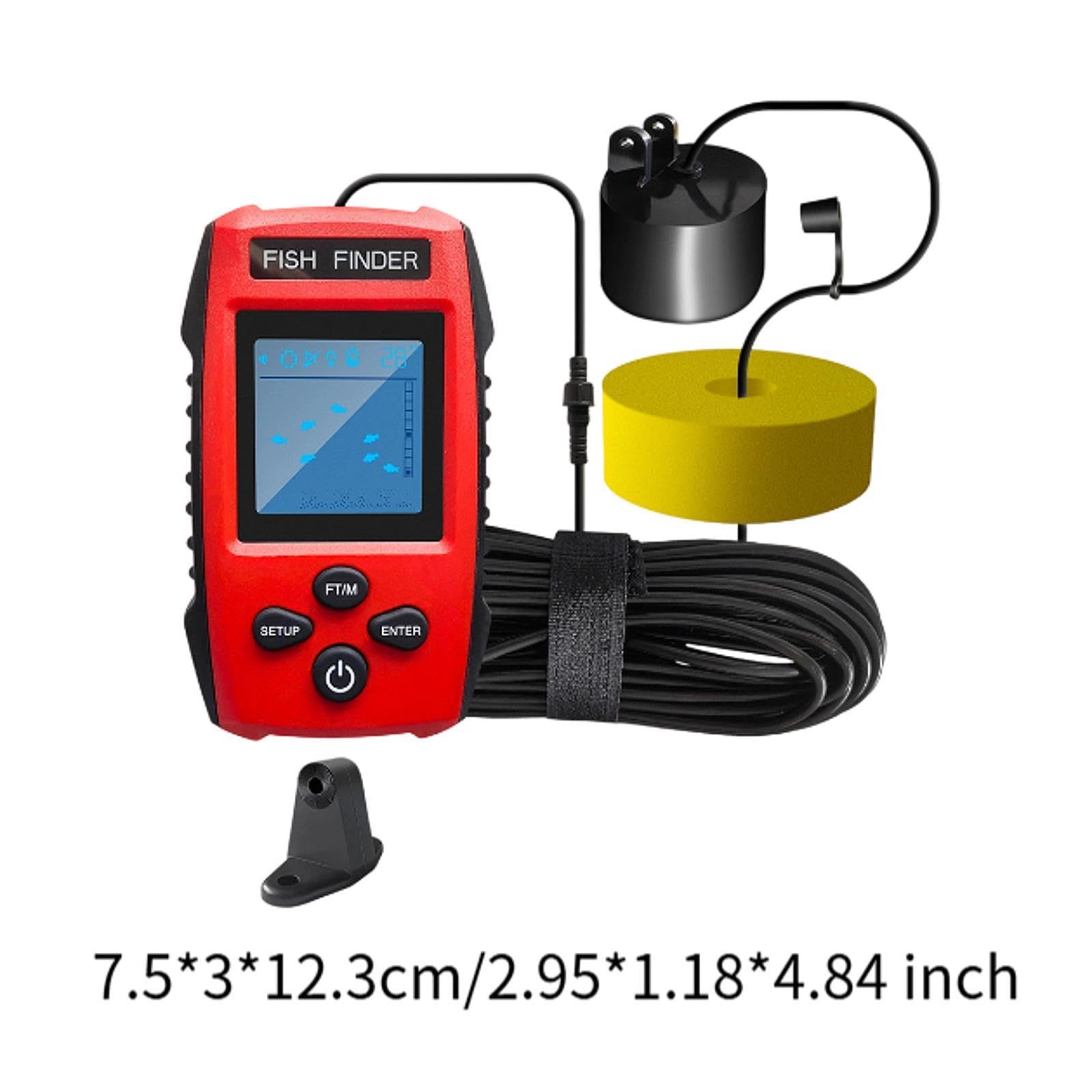 Ecoscandaglio Portatile con Display a Batteria per Barche da Pesca sul Ghiaccio Fluviale