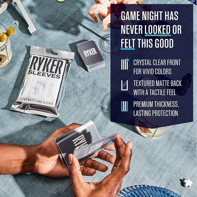 Ryker | Compatible with Sushi Go Party, Protector Sleeve Kit | PVC and Acid  Free | Clear Protectors Top loaders for Card Games