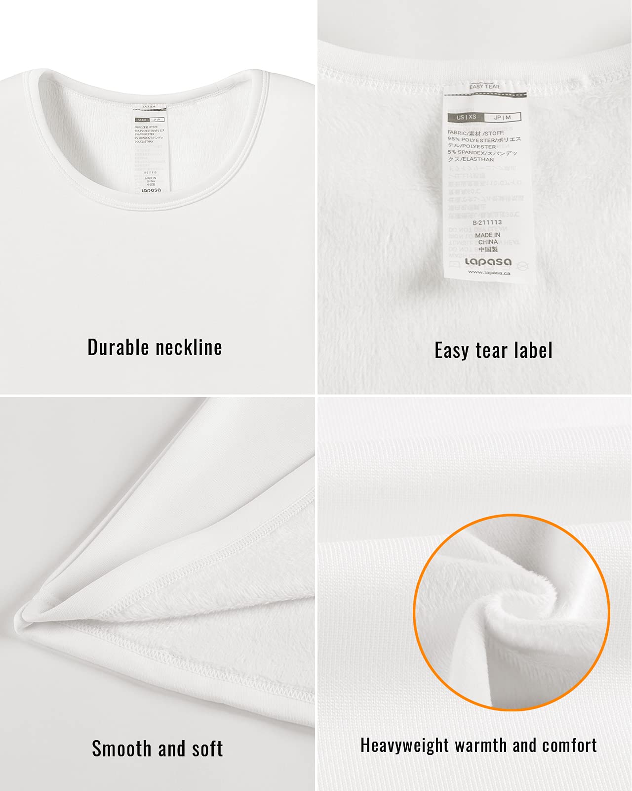 LAPASA Pacco da 2 o 1 Maglia Termica Donna Manica Lunga Fodera in Micro Pile - Pigiama Abbigliamento Intimo Canottiera Calda Elegante Elastica Traspirante Sportiva L15/L39/L42