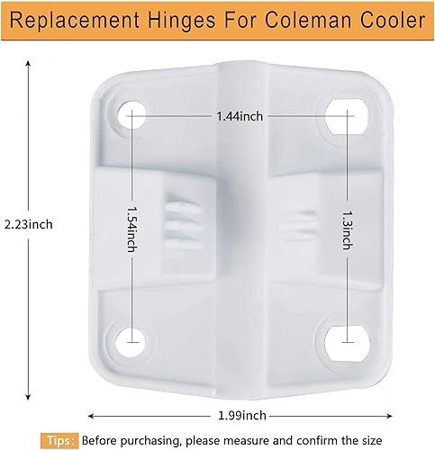 Miniatura 6 de Ansook Juego de bisagras y tornillos de plástico de repuesto, compatible con Coleman Coolers 5253 6262 6270, reemplazo de bisagras de refrigerador,