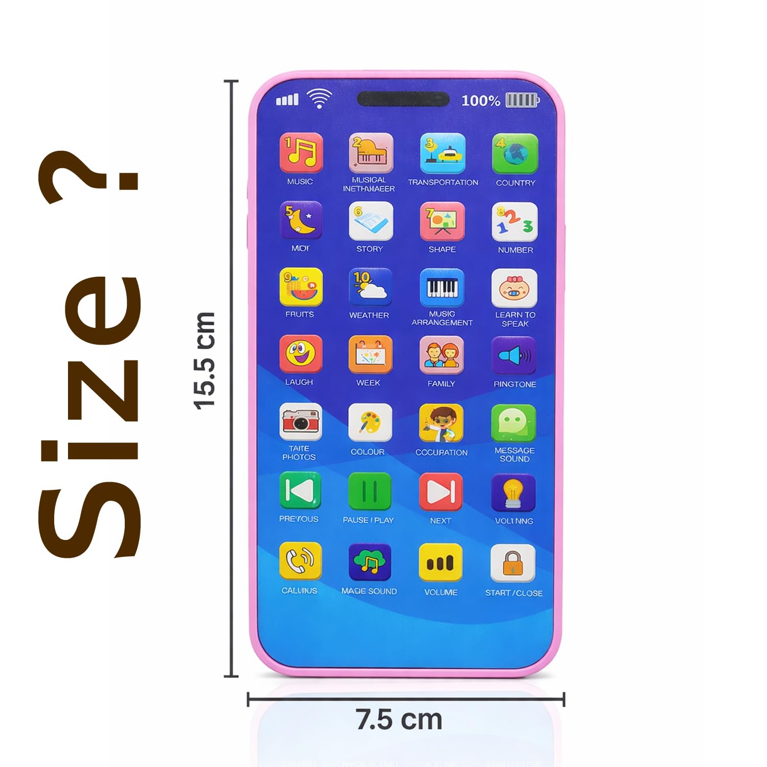 Kids Phone – Rechargeable Toy for Kids with 24 Learning Modes | Talking Dummy Mobile for Boys & Girls Age 2–12 | Educational Mobile Phone Toy with, Music & Games image 5