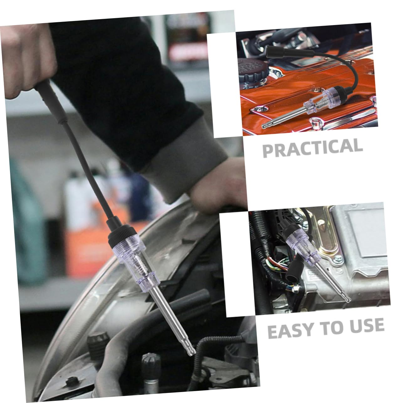 Unomor 2Pcs Plug Tester Tool Automotive Ignition Tester for Car Use Precise Detection of Plug Status Essential Device for Mechanics and Car