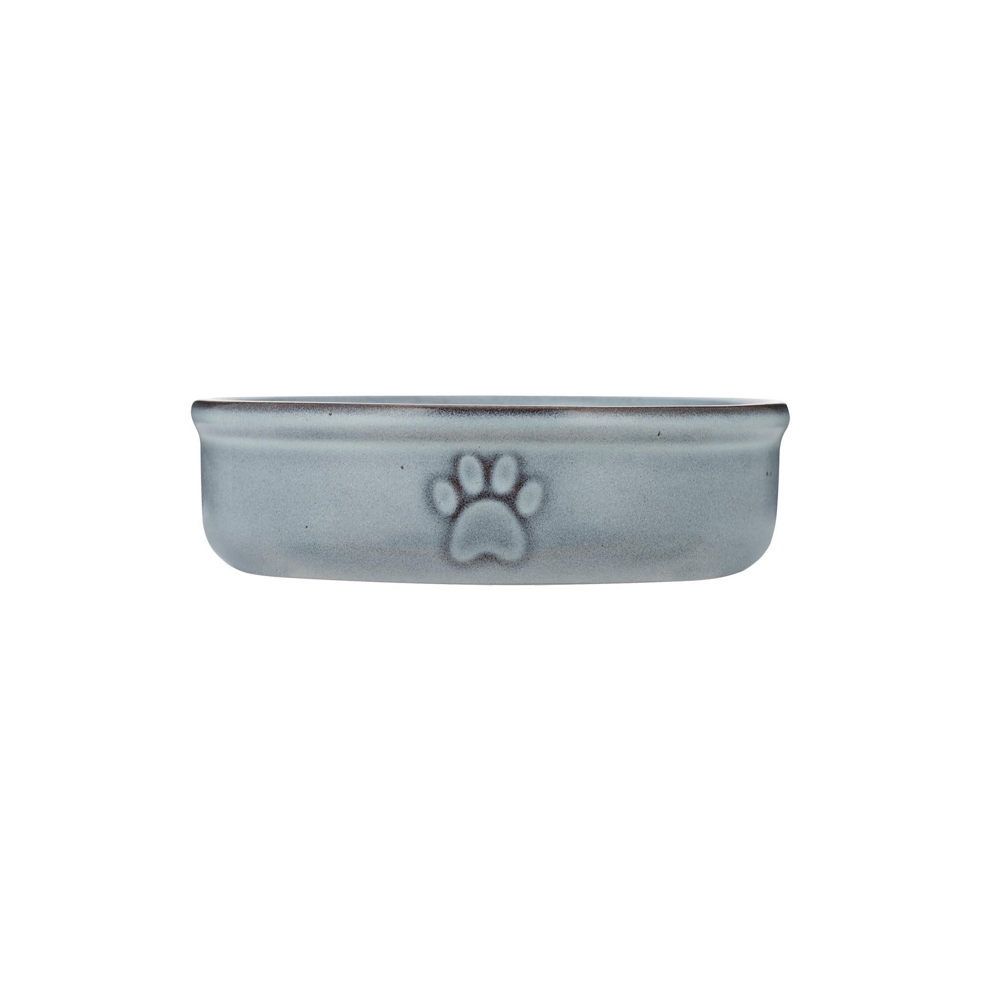Mason Cash Reactive Paw Small Pet Bowl, 13cm Diameter, 250ml Capacity Ideal for Cats, Puppies & Small Dogs, Durable Stoneware, Dishwasher & Freezer Safe