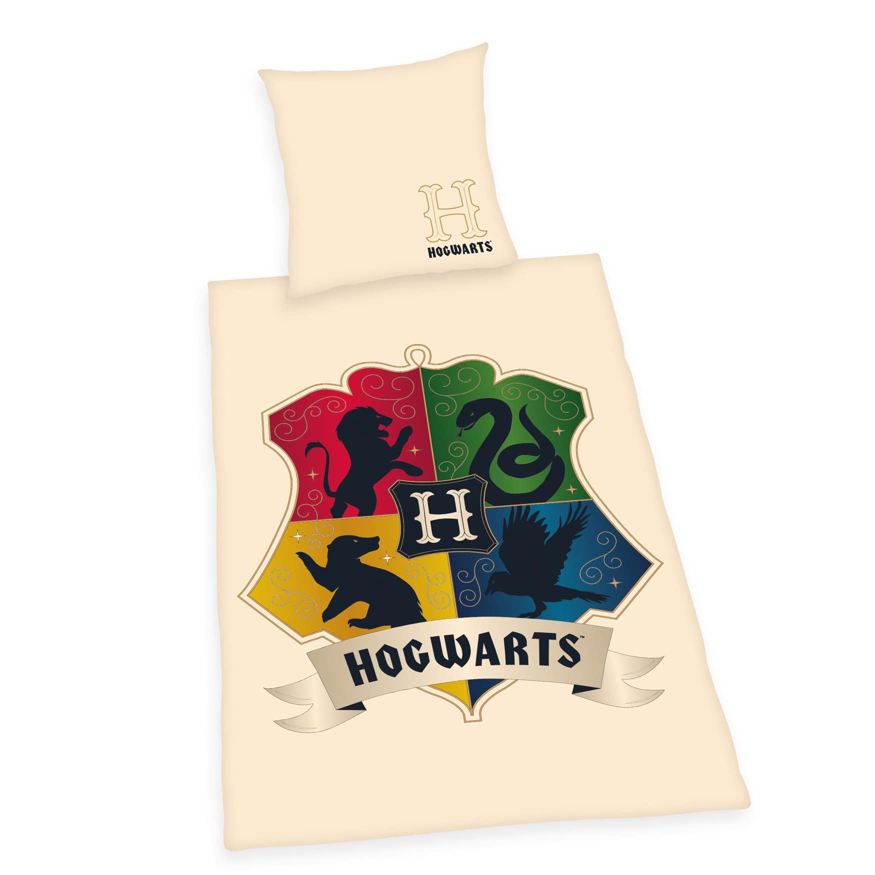 Parure de lit Harry Potter en coton avec housse 135x200 et taie