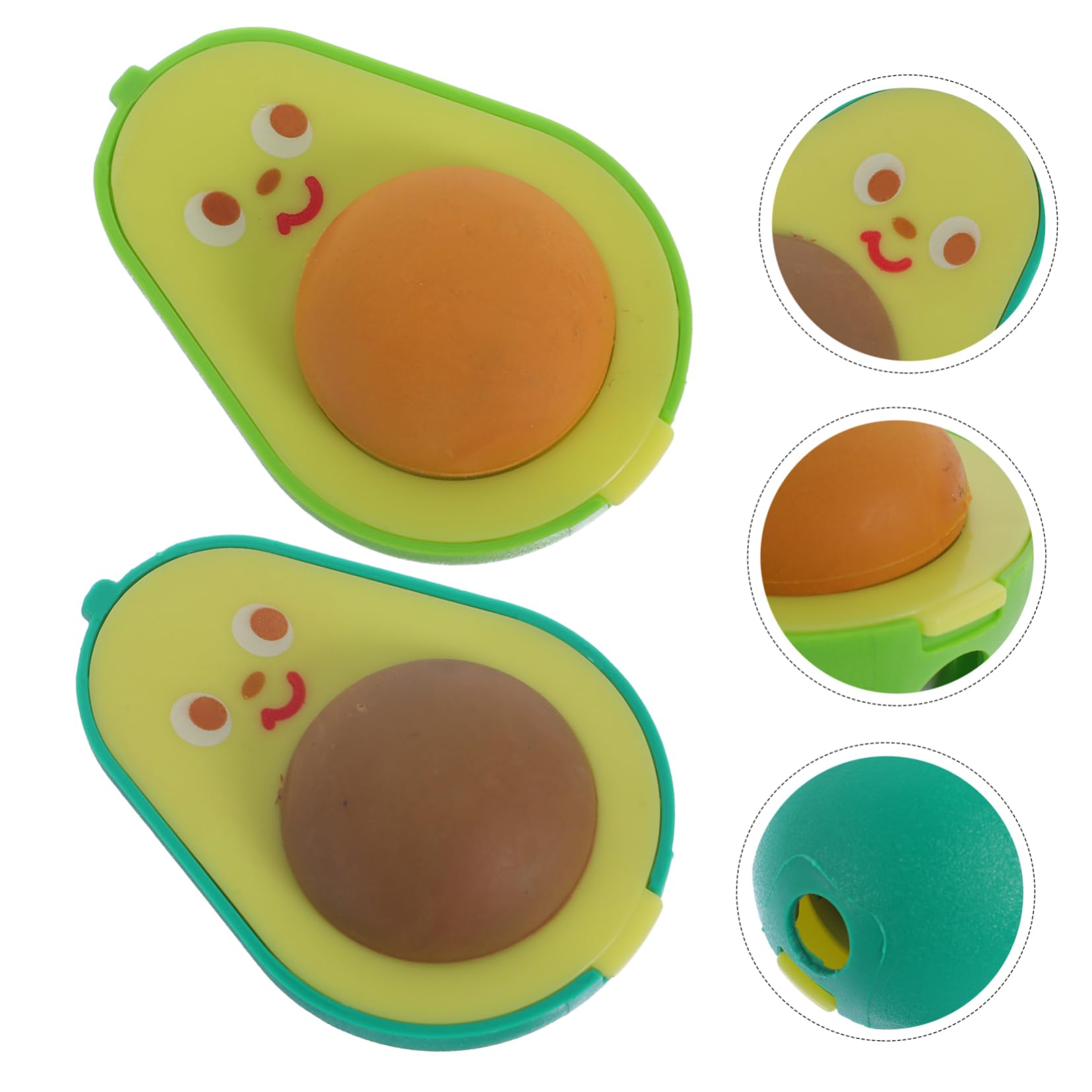 18stücke Abnehmbare Bleistiftspitzer Avocado Radiergummi Für Schüler Tragbare Anspitzer Für Schule Und Büro Für Erwachsene