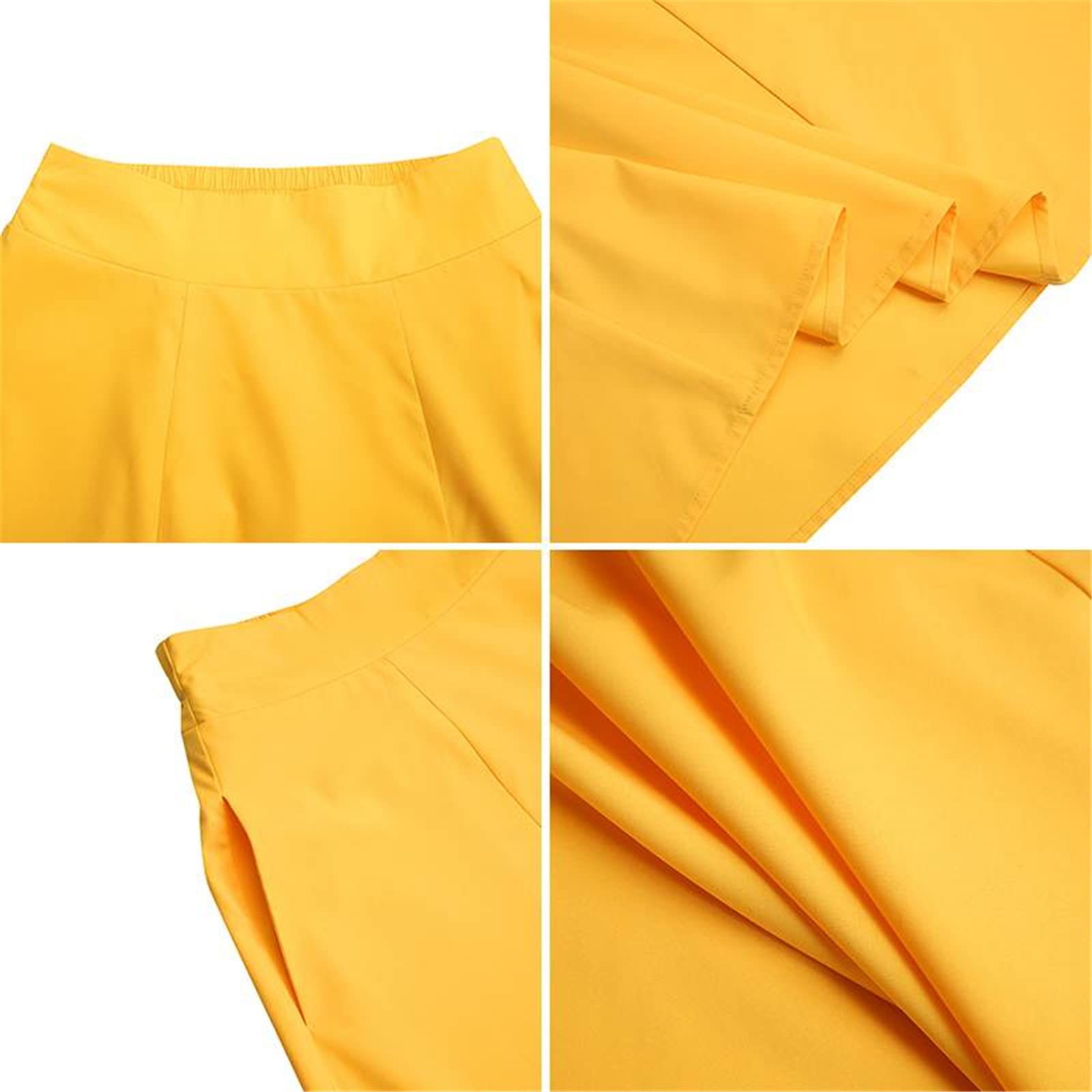 Gonne lunghe in vita alta da donna a vita alta con elastico casual in vita lunga
