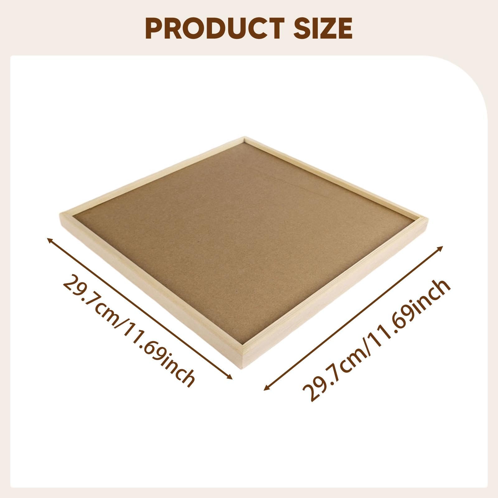 Base per Diorama, Tavola per Diorama in Legno, Vassoio per Scene per Assemblare Miniature E Figure per Creare Paesaggi, Materiale per Modellismo, 29.7 Cm X 29.7 Cm