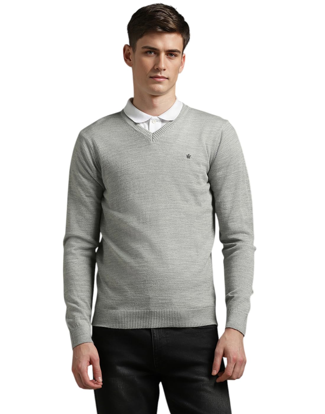 louis philippe Men's Acrylic Blend V-Neck Casual Sweater-picture-40