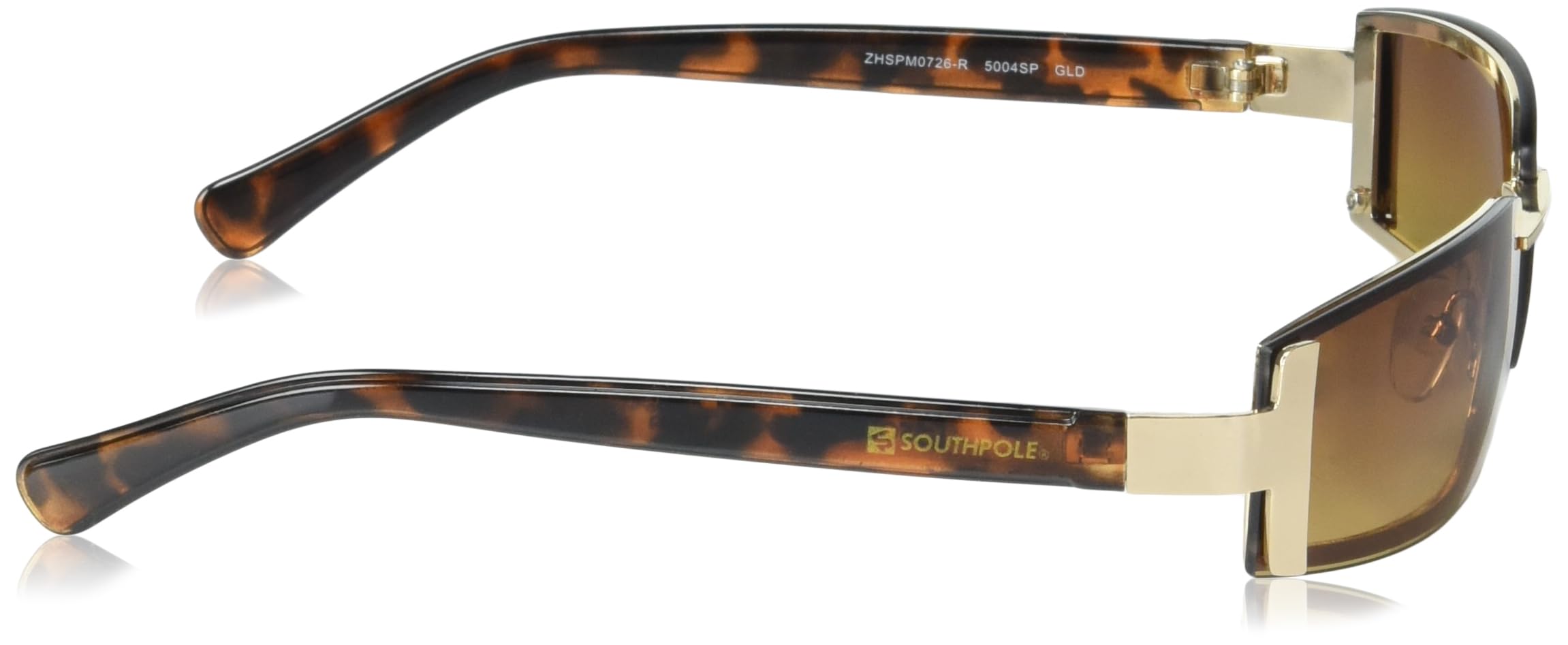 Southpole Gafas de sol rectangulares de metal retro delgadas para hombre