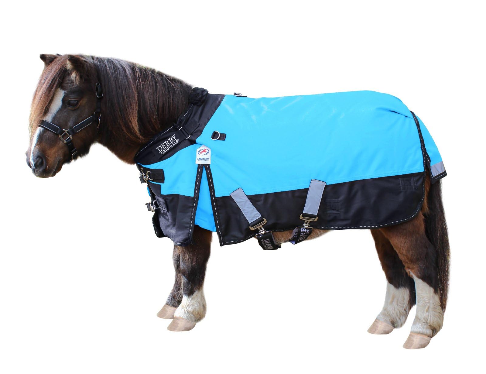 Derby Originals Nordic Tough 600D Ripstop impermeabile riflettente invernale mini coperta per cavallo e pony, 200 g, peso medio (blu reale, 38)