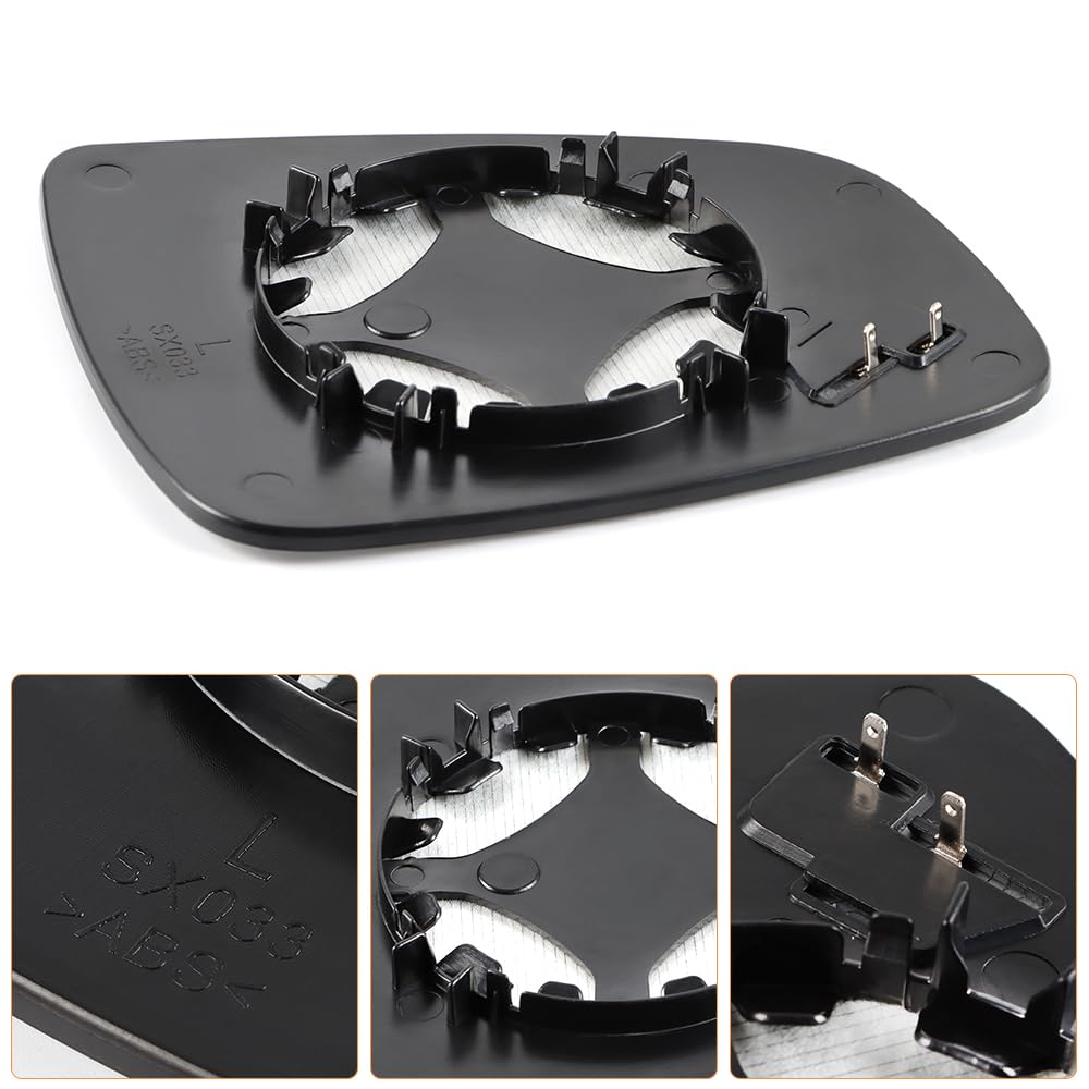 SENZEAL Cristal de Retrovisor Calefactable Izquierda para Renault Dacia Duster 2014-2017 Logan Sandero 2008-2013 Symbol 6001549716 (Izquierda)