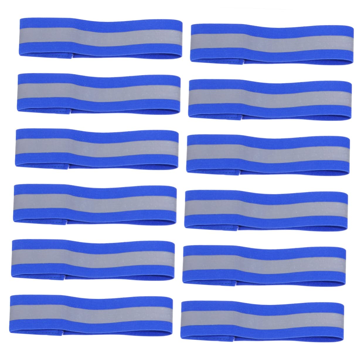 BESTonZON 3sets Fluorescent Reflective Safety Bands for Night Running Cycling and Jogging High Visibility Armbands for Outdoor Activities for Adults 12pcs*3