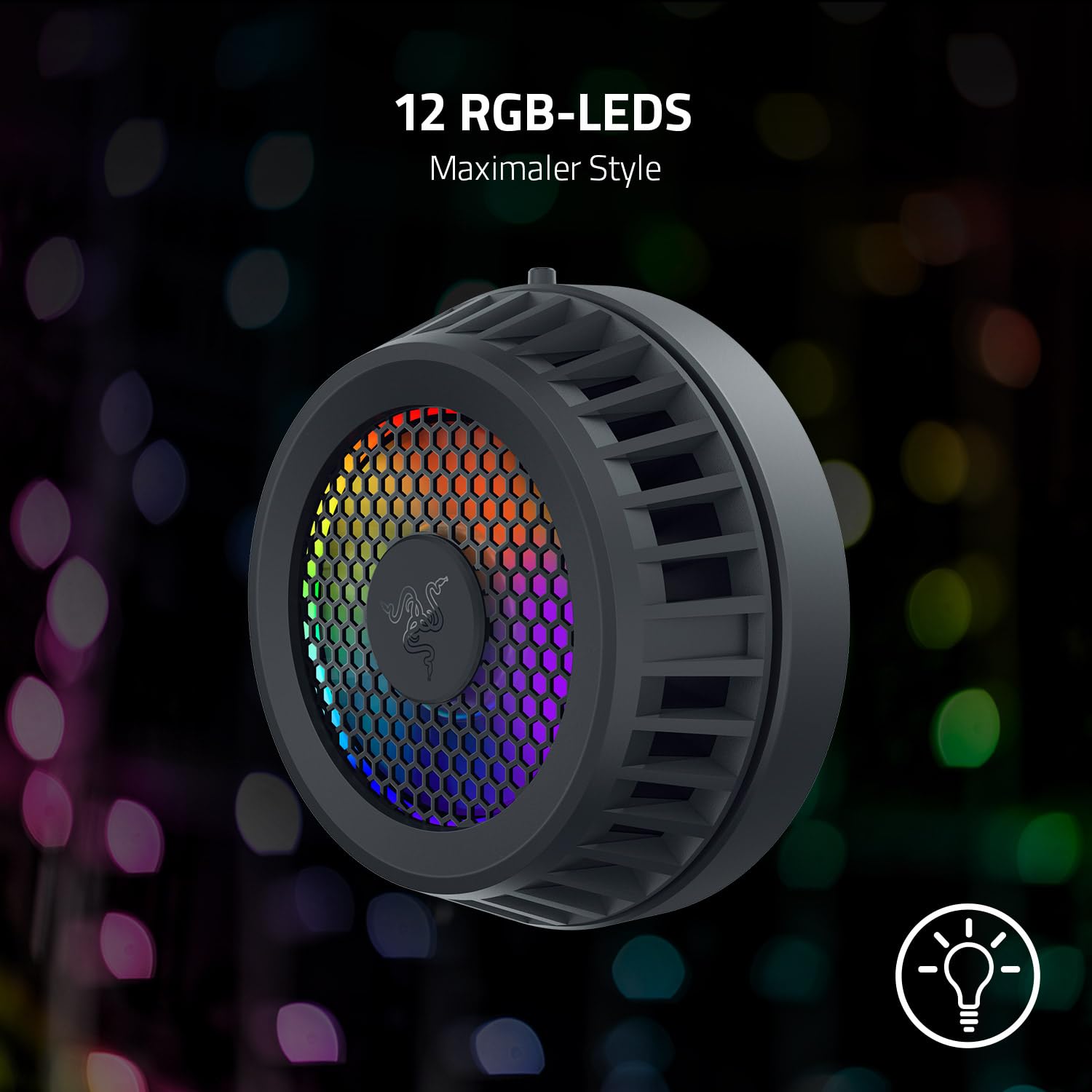 Razer Phone Cooler Chroma für Android (mit Klammern) - Smartphone Kühlungslüfter mit Chroma RGB Beleuchtung, USB-C
