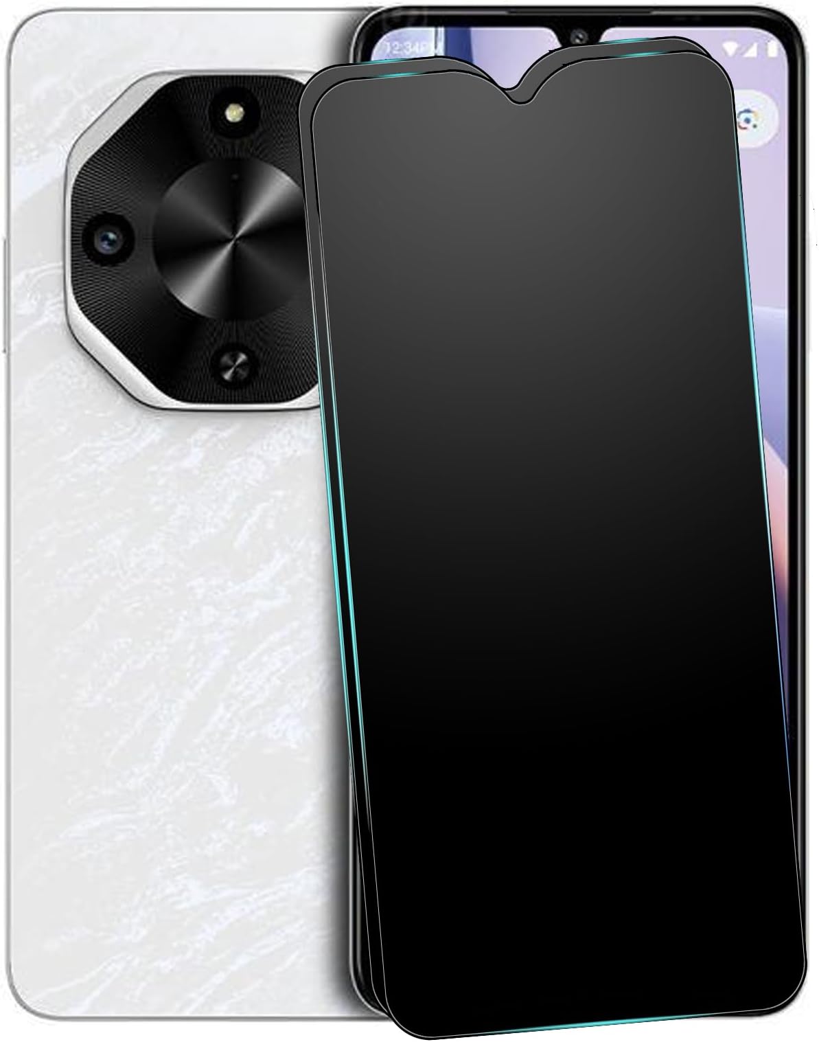 Tempered Glass for BLU G75/BLU K2 Privacy Screen Protector (6.88 inches),9H Hardness HD Clear Anti-Fingerprint Film [2-Pack]