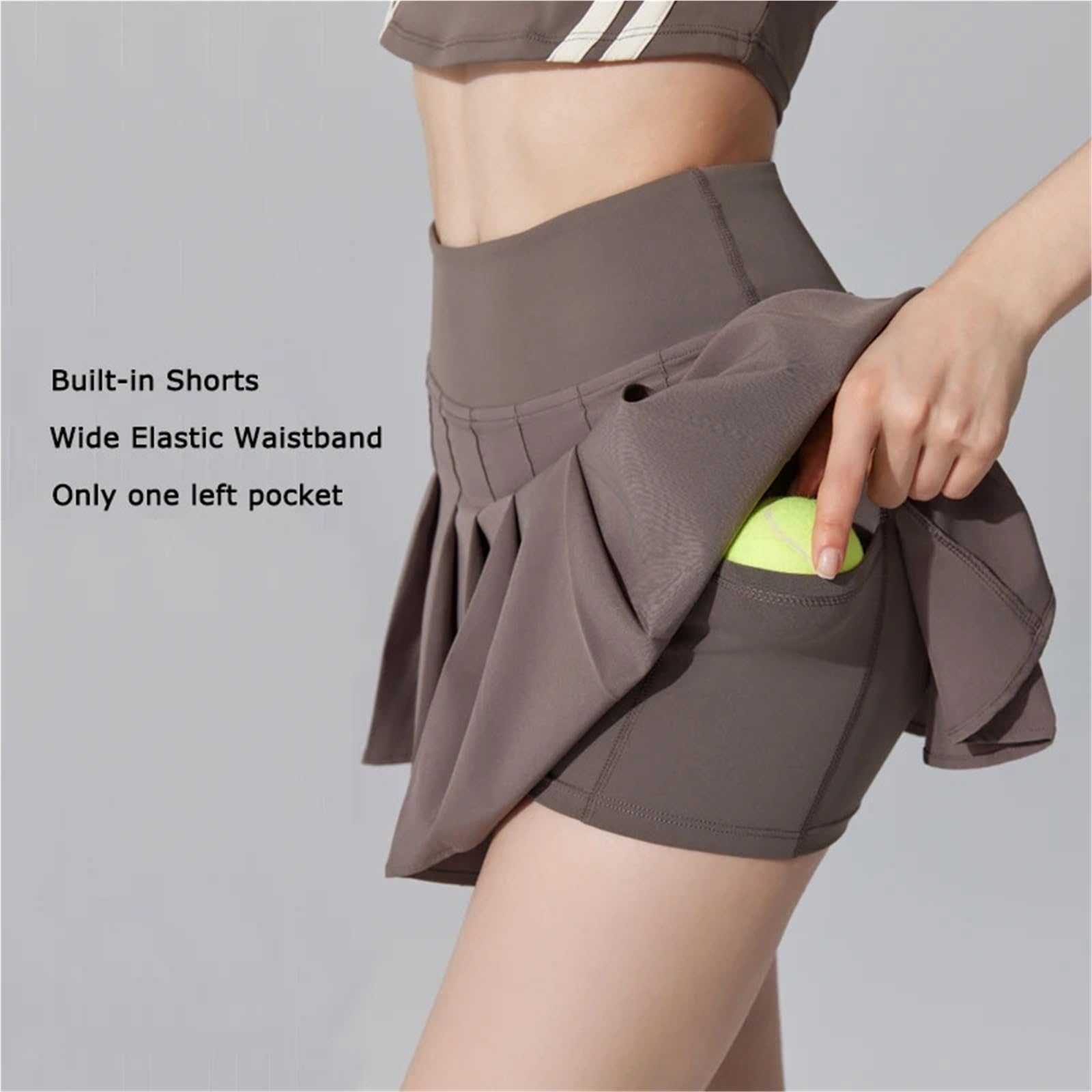 Falda de Tenis Plisada for Mujer, Faldas Patinadora Cintura Alta en Forma A con Forro, Pantalones Cortos, Elegante Falda pantalón Deportiva Golf para Mujer