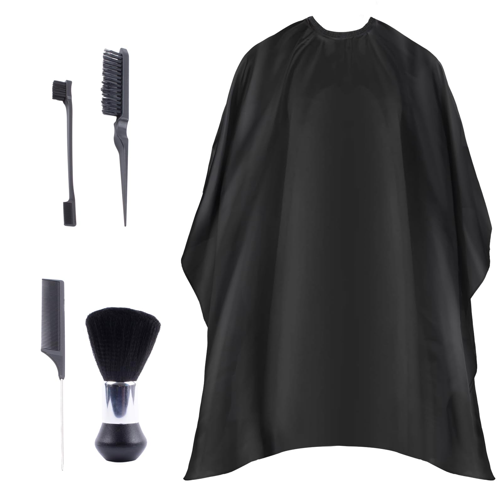 DBALL Capa Peluqueria Profesional Capa Cortar Pelo 165*145cm Impermeable Peluquería Mandil Barbero con Cepillo para el Cuello y Peine para Hombres Mujeres y Niños Hogar y Salón