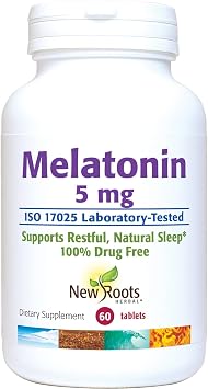 New Roots | Melatonin 5 mg, Natural Sleep Supplment formulated by Naturopathic Doctors, Non-Habit Forming 60 Tablets