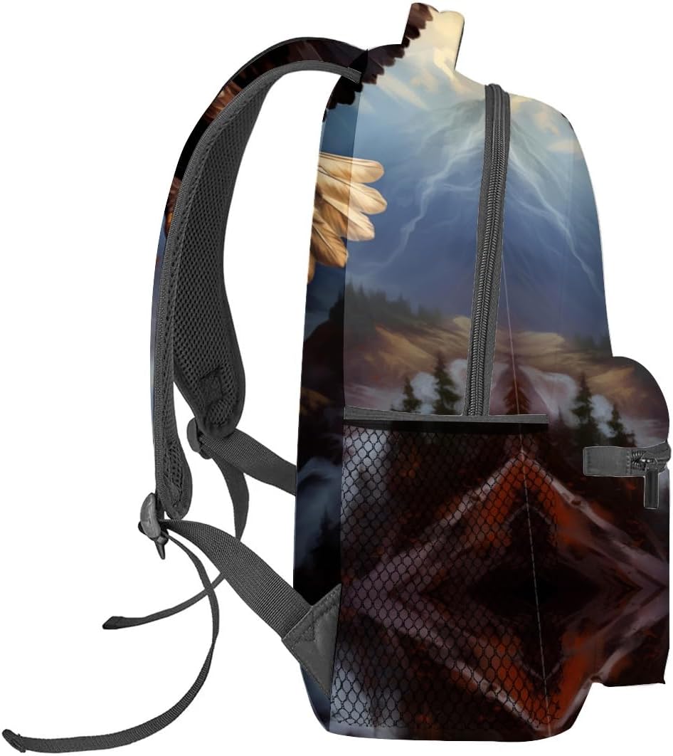 Bald Eagle Backpack Travel Backpacks Laptop Rucksack,School Bookbag for Women Kids Boys Girls,Eagle Back Pack Accessories Bags,Ideal Gifts for Work, Outdoor Adventures - Image 3