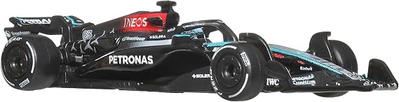 سيارة Hot Wheels Premium Mercedes-AMG PETRONAS Formula 1 2024 Tool Car، مقياس 1:64، طراز سيارة مصبوب معدني، #63