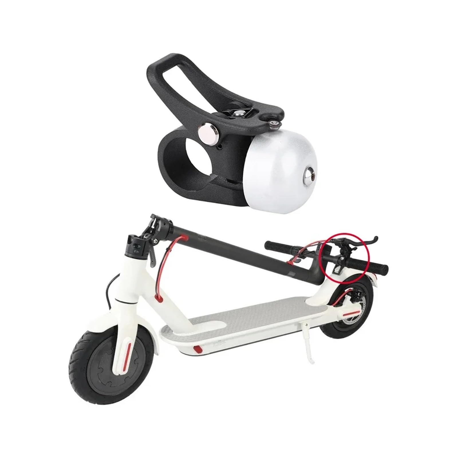 Lot de 10 klaxons trottinette électrique, Convient for Xiaomi, M365 Pro 1S Sonnette d'avertissement pour scooter électrique(10pc (sliver))