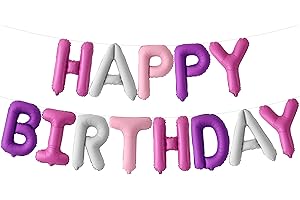 Katchon, Unicorn Pink And Purple Balloon For Girls' Birthday Party