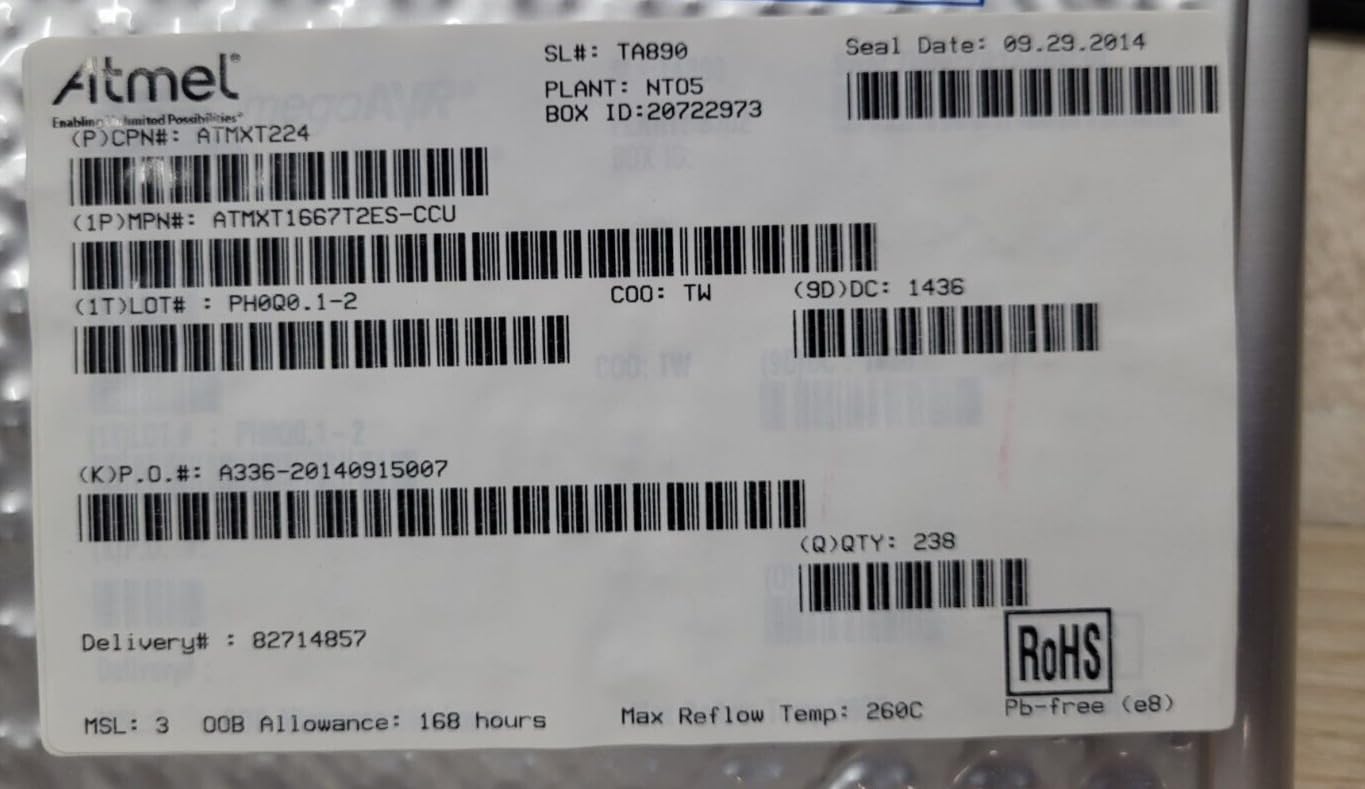 (1 PC) ATMXT1667T2ES-CCU ATMEL