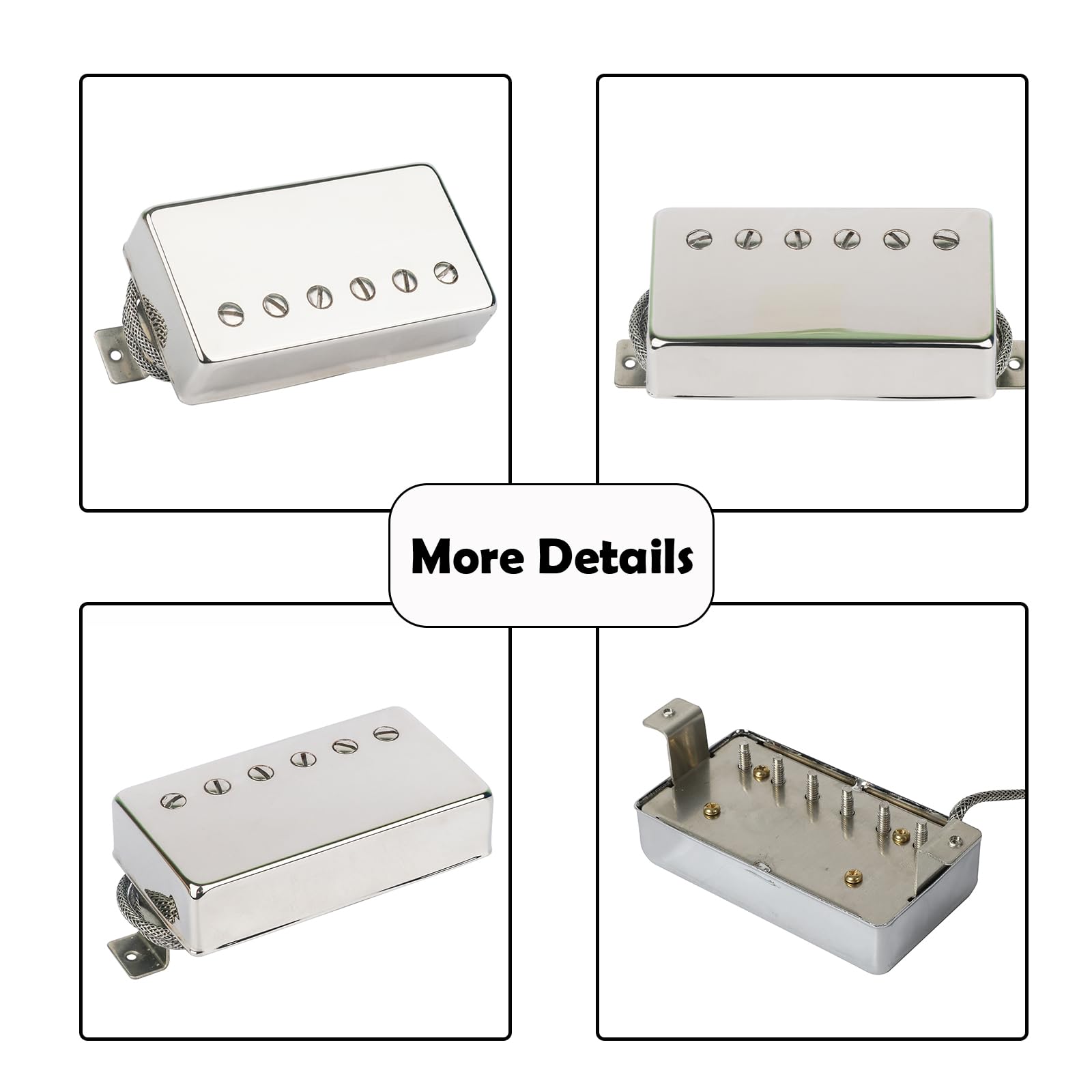 Alnico 2 Classic 57+ Guitare Humbucker Pont et Cou pour Guitare Style Les Paul Chrome