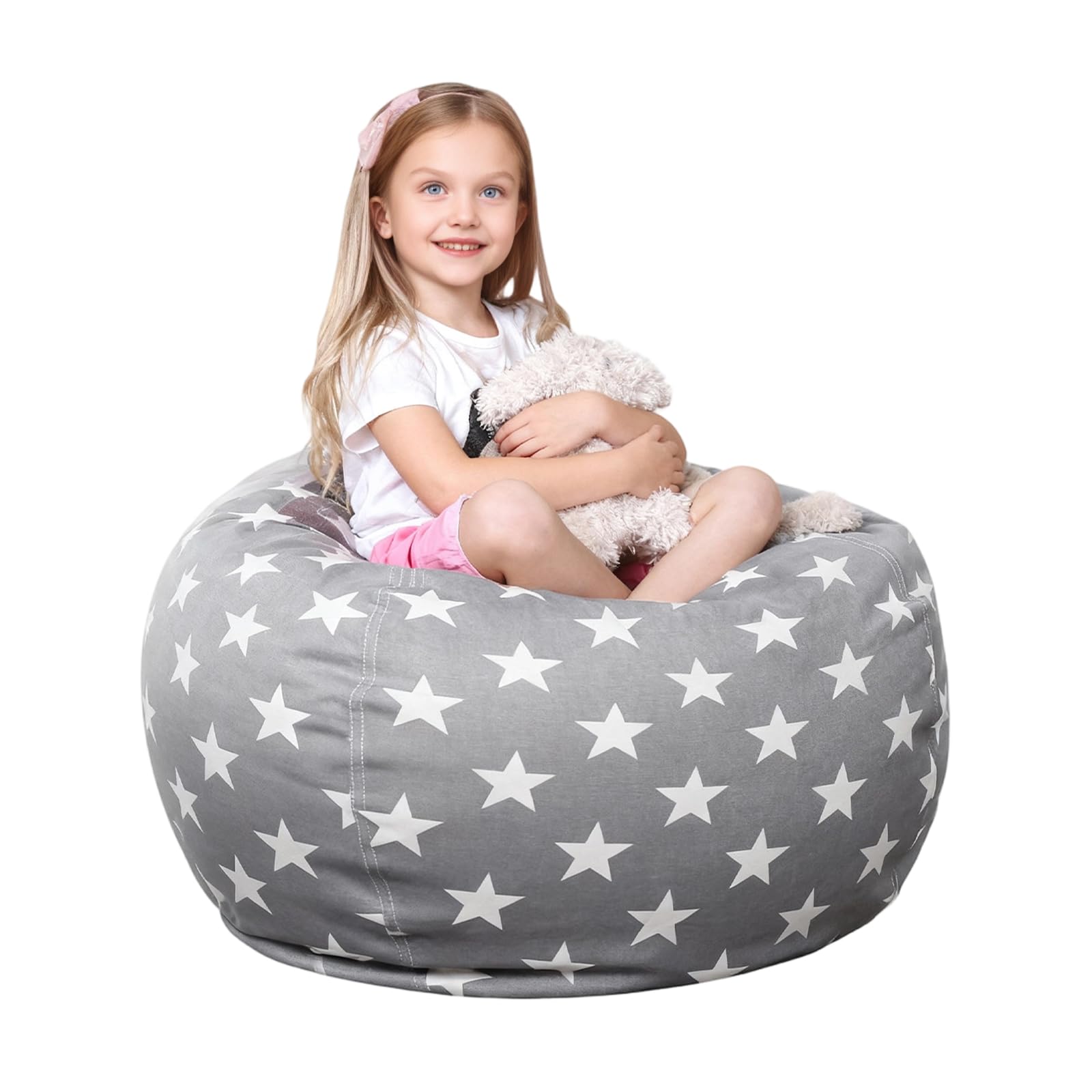 Bolsa de almacenamiento de juguetes, puf para niños, sofá, bolsa de almacenamiento de juguetes, bolsa de almacenamiento de juguetes con cremallera, para juguetes, ropa de 24 pulgadas