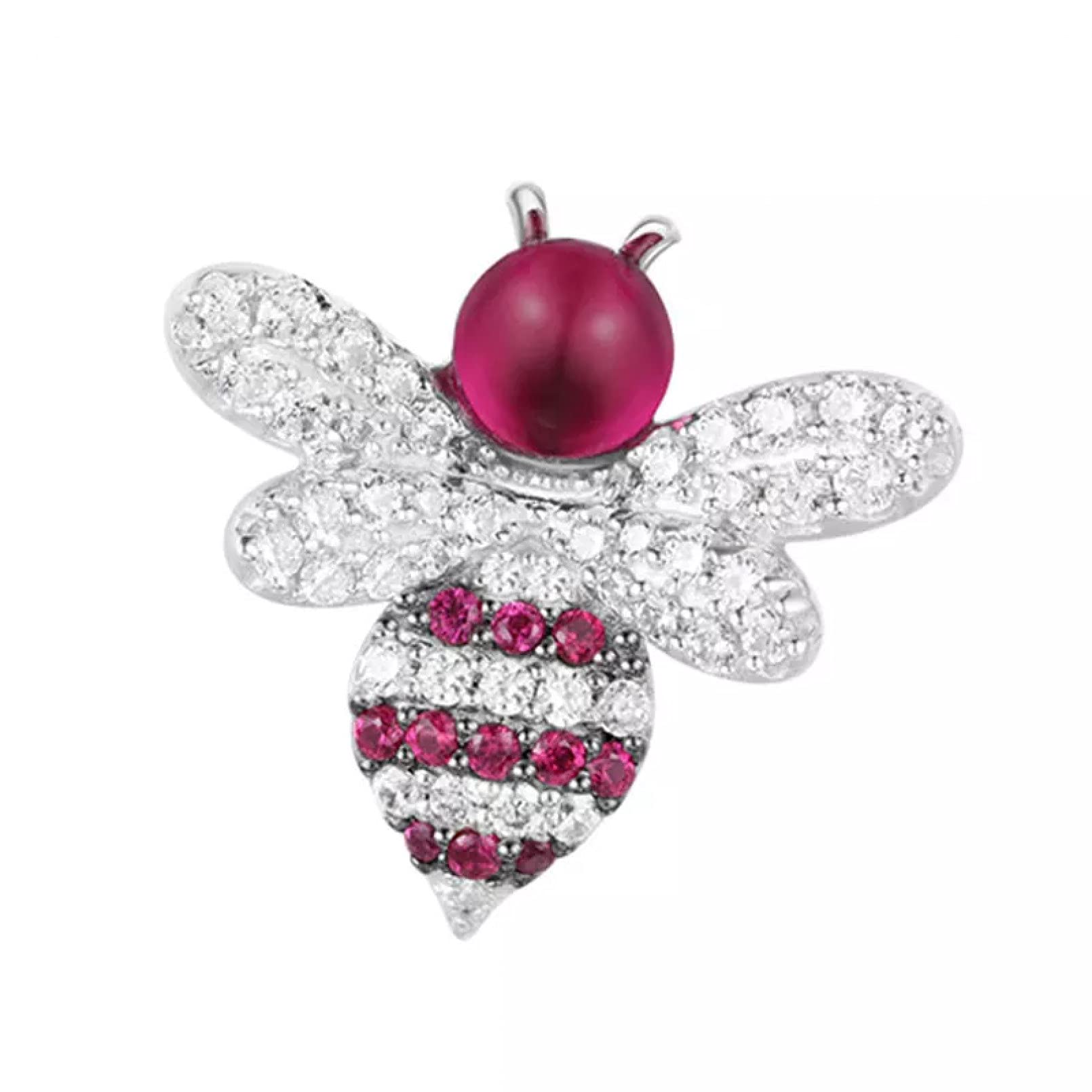 WLLLTYBrooch925 Broche de circonita cúbica con Incrustaciones de Plata esterlina Joyería de Moda para Mujer