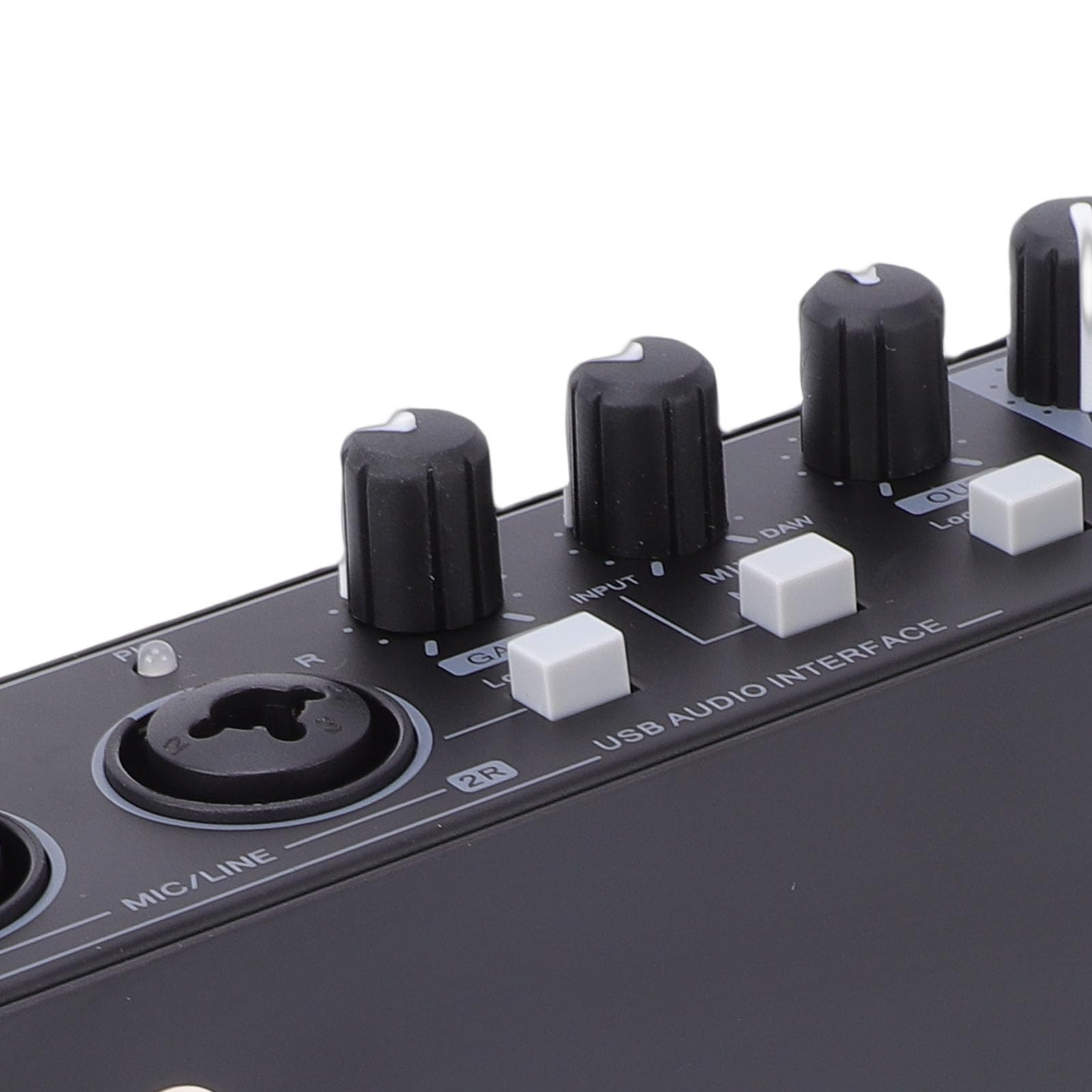 Bewinner Interfaz de USB C, Grabación de 24 Bits a 192 KHz con Preamplificador Transparente y Entrada Hi Z, para Músicos que Transmiten Podcasting, PC, Mac, Software DAW (BLACK)