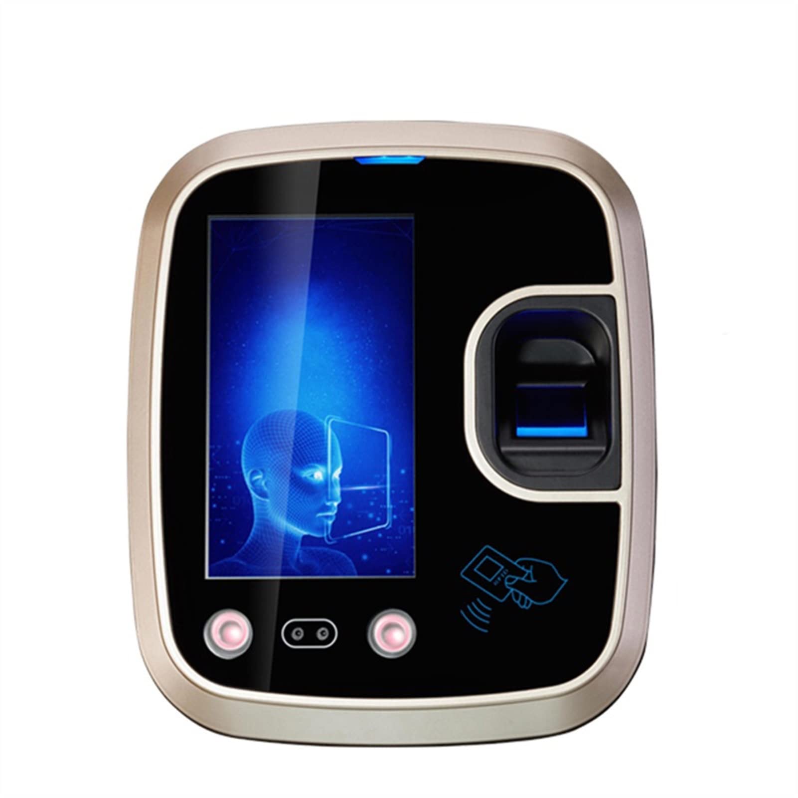 WDSOPK Clocking In Machine, Wifi Tcp/Ip Usb Biometric Face Facial Fingerprint Recognition Card Door Access Control System Time Clock Office Attendance,