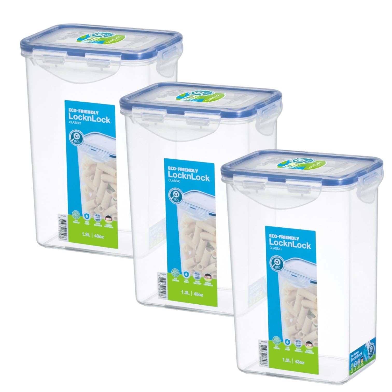 LOCK and LOCK Airtight Rectangular Containers Pack of 3