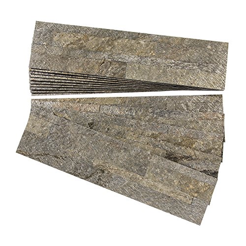Aspect Peel And Stick Stone Overlay Kitchen Backsplash - Mossy Quartz (Approx. 15 Sq Ft Kit) - Easy Diy Tile Backsplash #TOP2